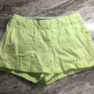 Bright yellow J. Crew shorts