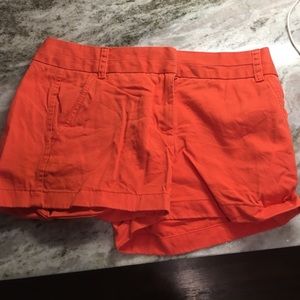 Orange J. Crew shorts