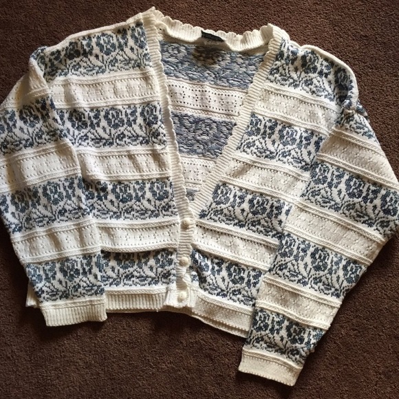 Grandma floral knit cardigan