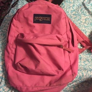 bubble gum pink jansport book bag