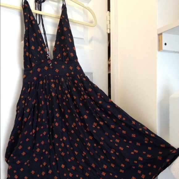 Ecote gauze halter dress