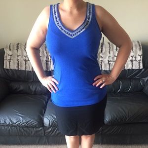 WHBM Blue Top
