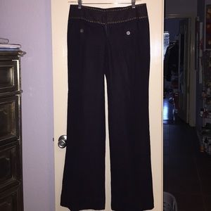 Anthropologie Linen pants with waist detailing