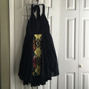 Anthropologie Embroidered Halter Dress!
