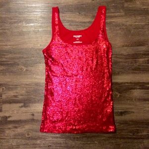 Red Sequin Tank