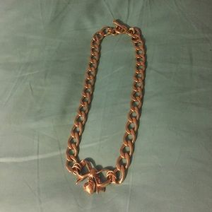 Juicy Couture Pave Banner Bow Necklace