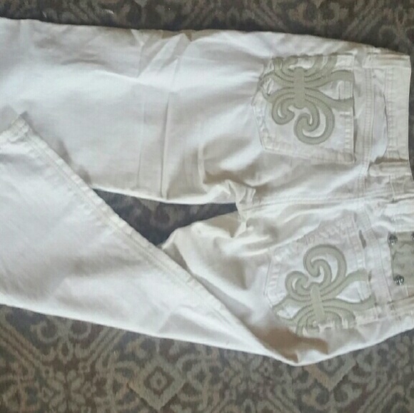 Miss Me Capri Jeans - Cream