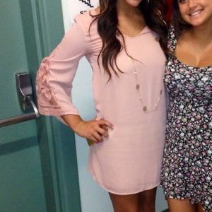 Quarter sleeve pink dress 💕