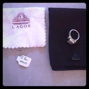 Lagos blue quartz ring sz 7