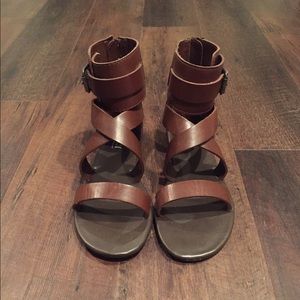 A.n.a strappy brown sandals
