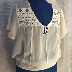 Adorable, Articulate, Cream Blouse, Rue21