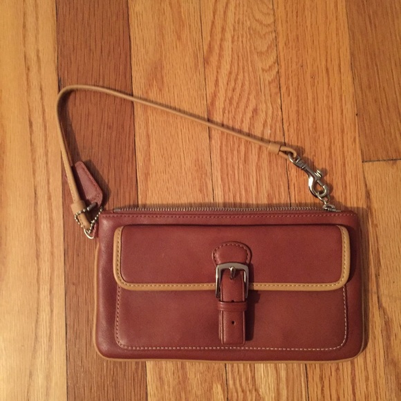 Coach leather wristlet