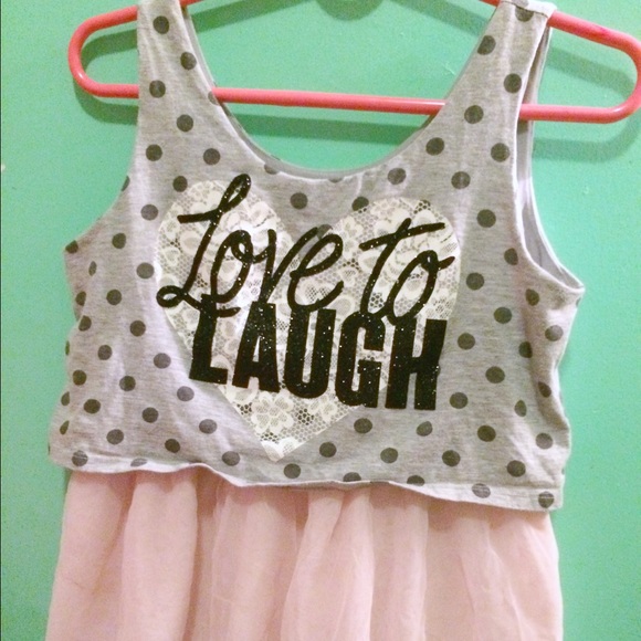 Kids Girls Flowy shirt with "Love to Laugh"