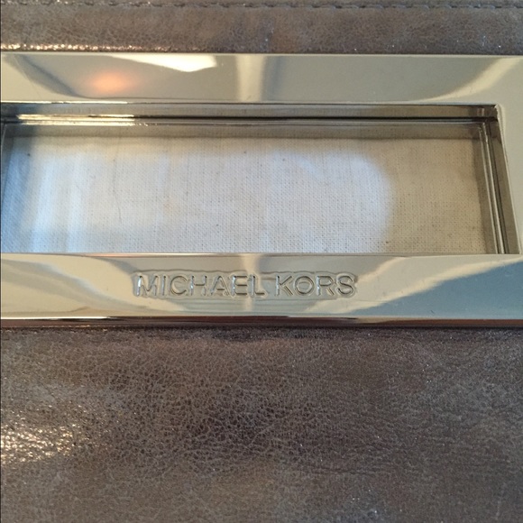 Michael Kors Pewter Metallic Clutch - Picture 2 of 4