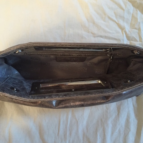 Michael Kors Pewter Metallic Clutch - Picture 4 of 4
