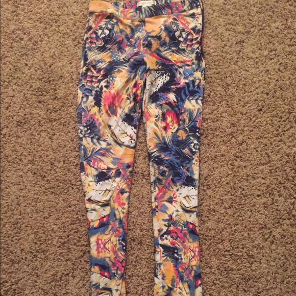 Floral Print Skinny Pants - Picture 1 of 2