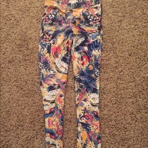 Floral Print Skinny Pants