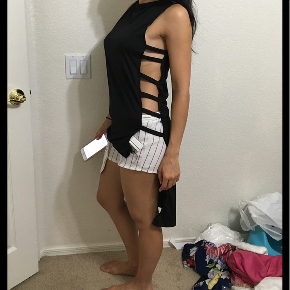 Army Green Sexy Cotton Top - Picture 3 of 4