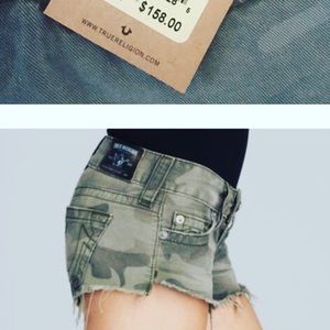 True religion camp shorts