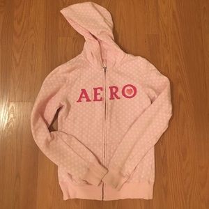 Check out this cute light pink Aeropostale hoodie!