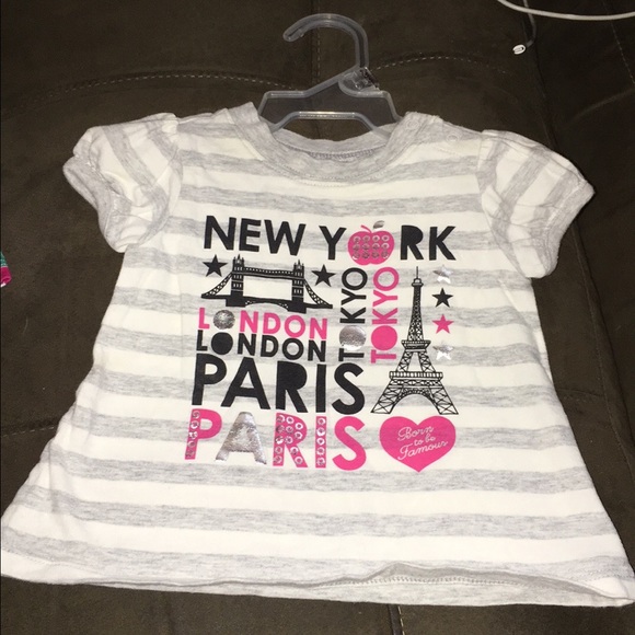 Little girls Paris top