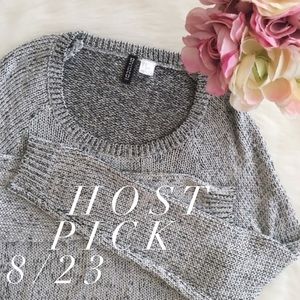 H&M 💠 Metallic Grey Sweater SZ S