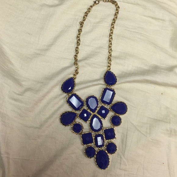 Blue statement necklace