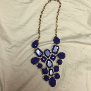 Blue statement necklace
