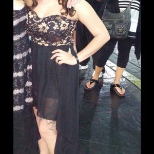 Black and gold dress