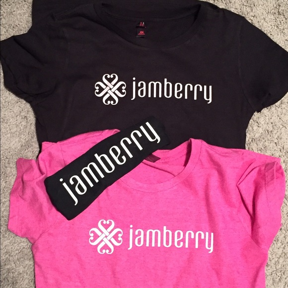 Two Jamberry t-shirts (sm) and reversible Headband