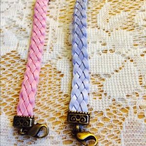 Lenny and Eva leather beaded link