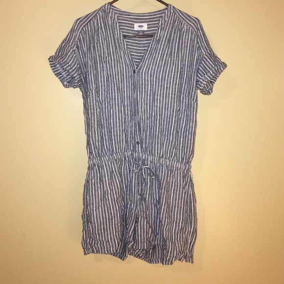 Old Navy shambray striped Romper