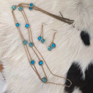 Necklace with matching earrings