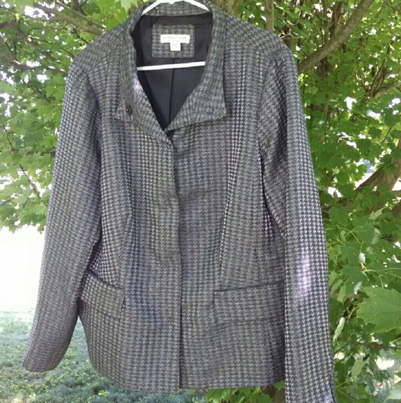 Coldwater Creek Silver & Gray Blazer Jacket