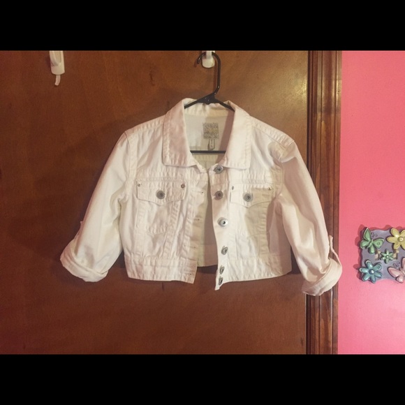 White cropped Jean jacket