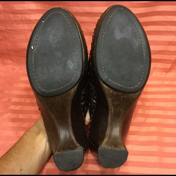 FRYE CHARLOTTE  Braided/studded mule heels 6 - Picture 3 of 4