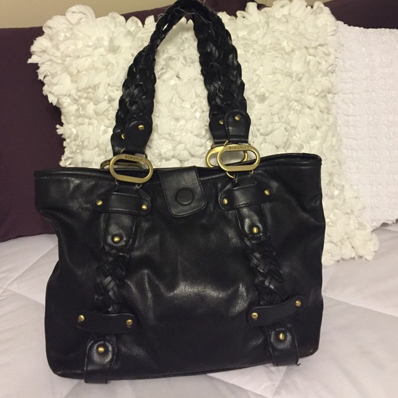 Black leather BCBG bag