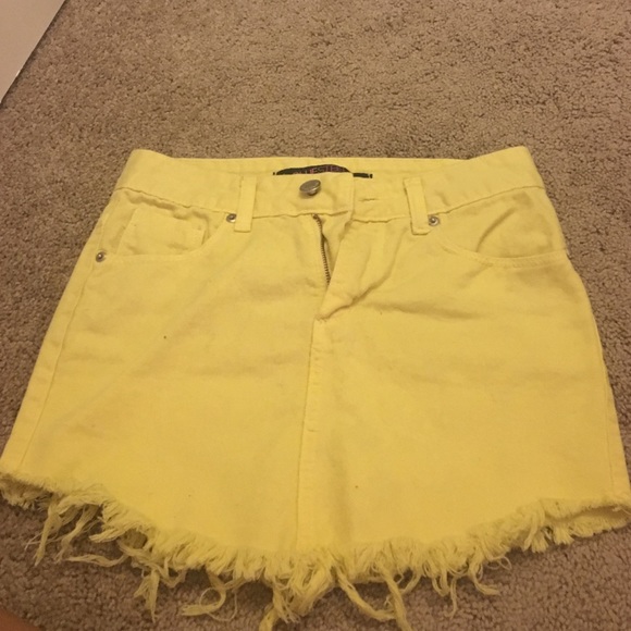 Yellow Jeans Skirt