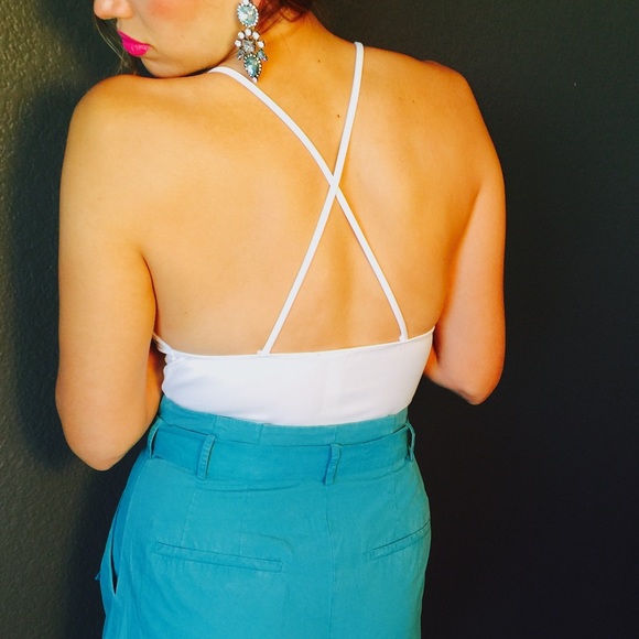 Zara turquoise high waisted shorts small - Picture 3 of 4