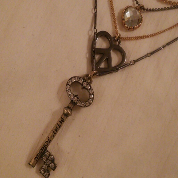 Betsy Johnson Peace and Key Necklace - Picture 2 of 3