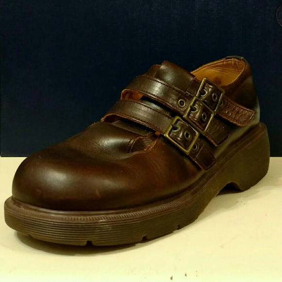 Dr. Martens dark bourbon brown mary janes