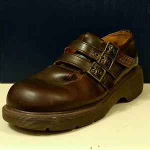 Dr. Martens dark bourbon brown mary janes