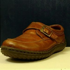 Born buckle flats in medium brown