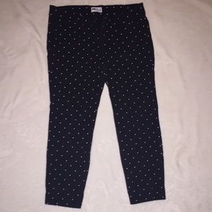 Ankle crop polka dot pants