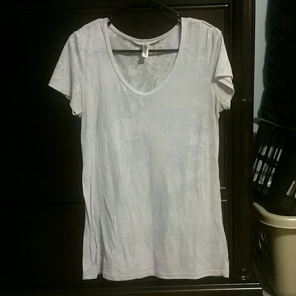 Pale lavender burnout shirt