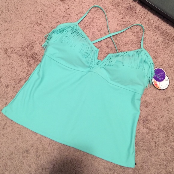 Mint color tankini...