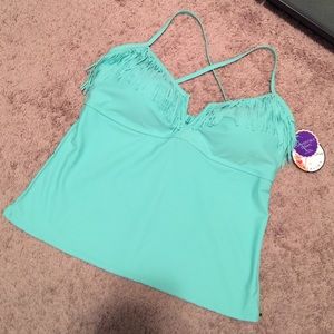 Mint color tankini...