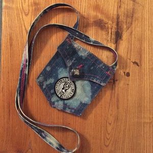 Affliction denim pocket purse