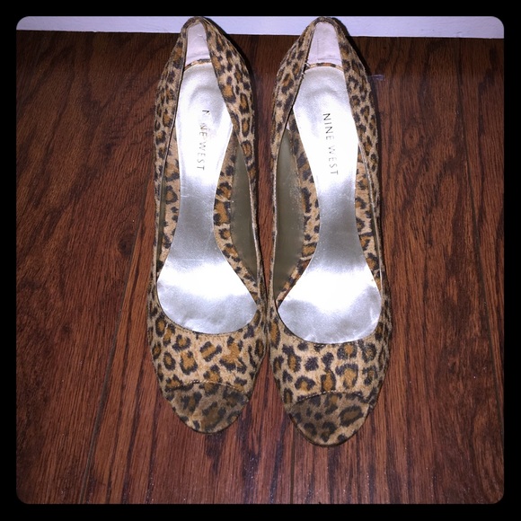 Nine West cheetah print heels