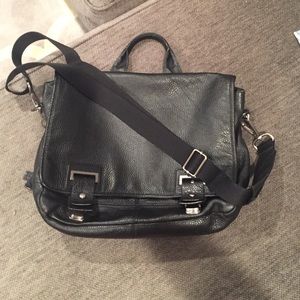 Leather banana republic briefcase